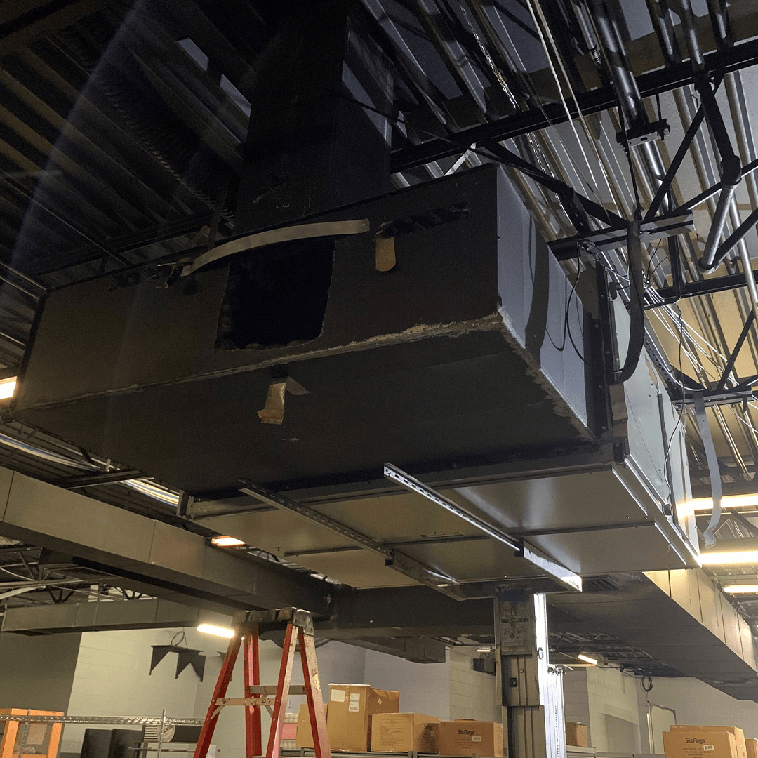 Hurricane Harbor HVAC duct installation