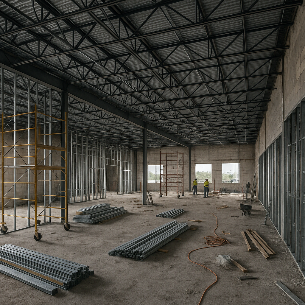Rendering of the new DFW Sheet Metal fabrication facility under construction